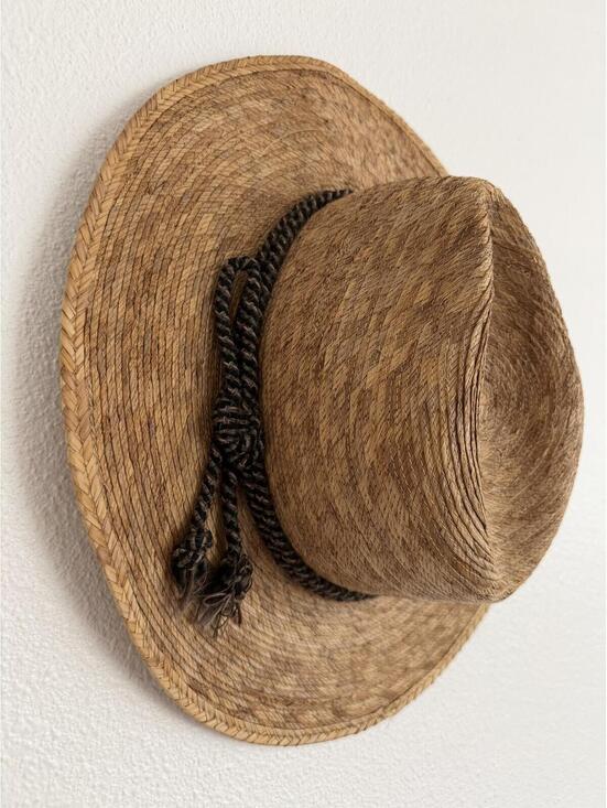 Accessories - Vintage Handmade Mexican Sahuayo Legitimo Wide Brim Straw Hat Sz ML Boho Summer
